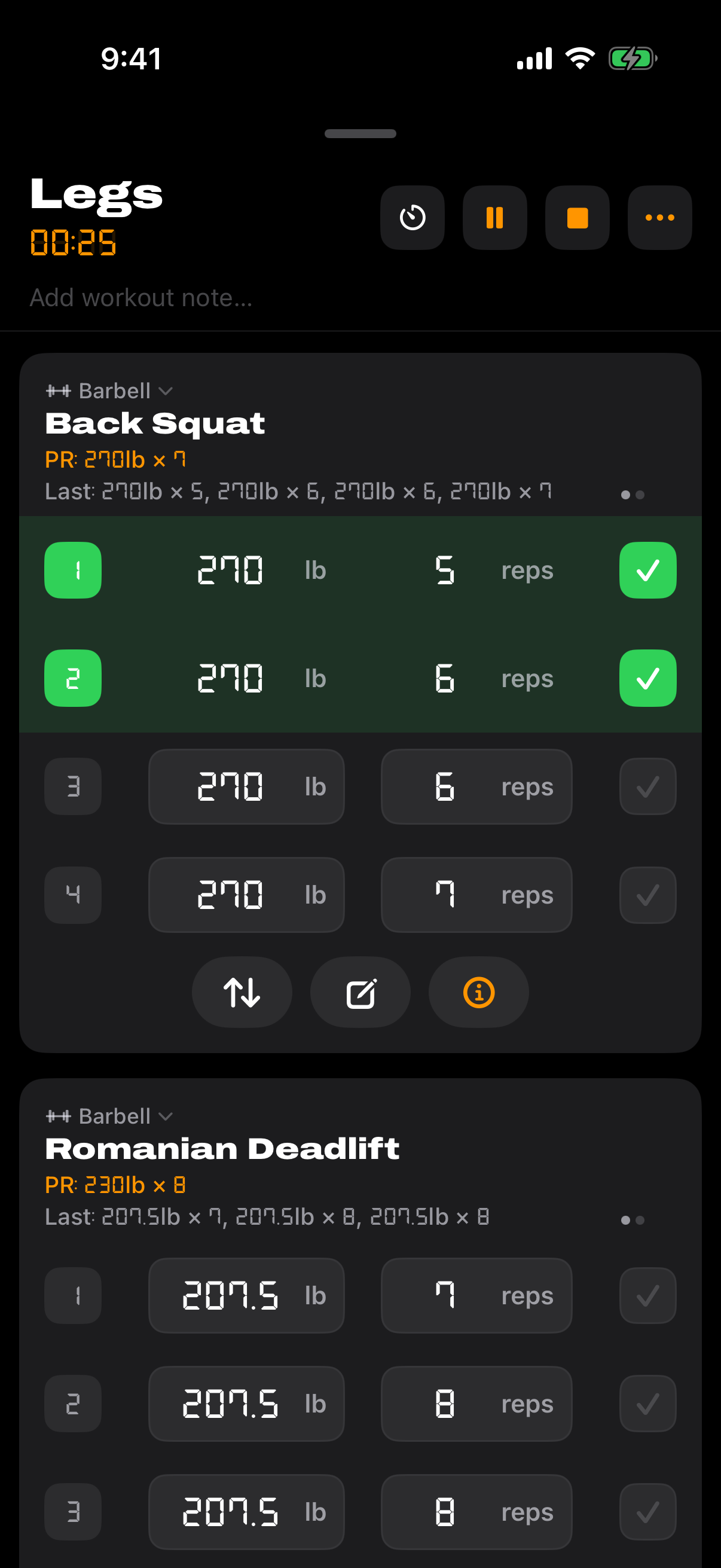 FitnessTracker workout log