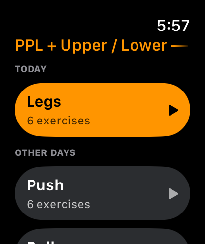 FitnessTracker Apple Watch app