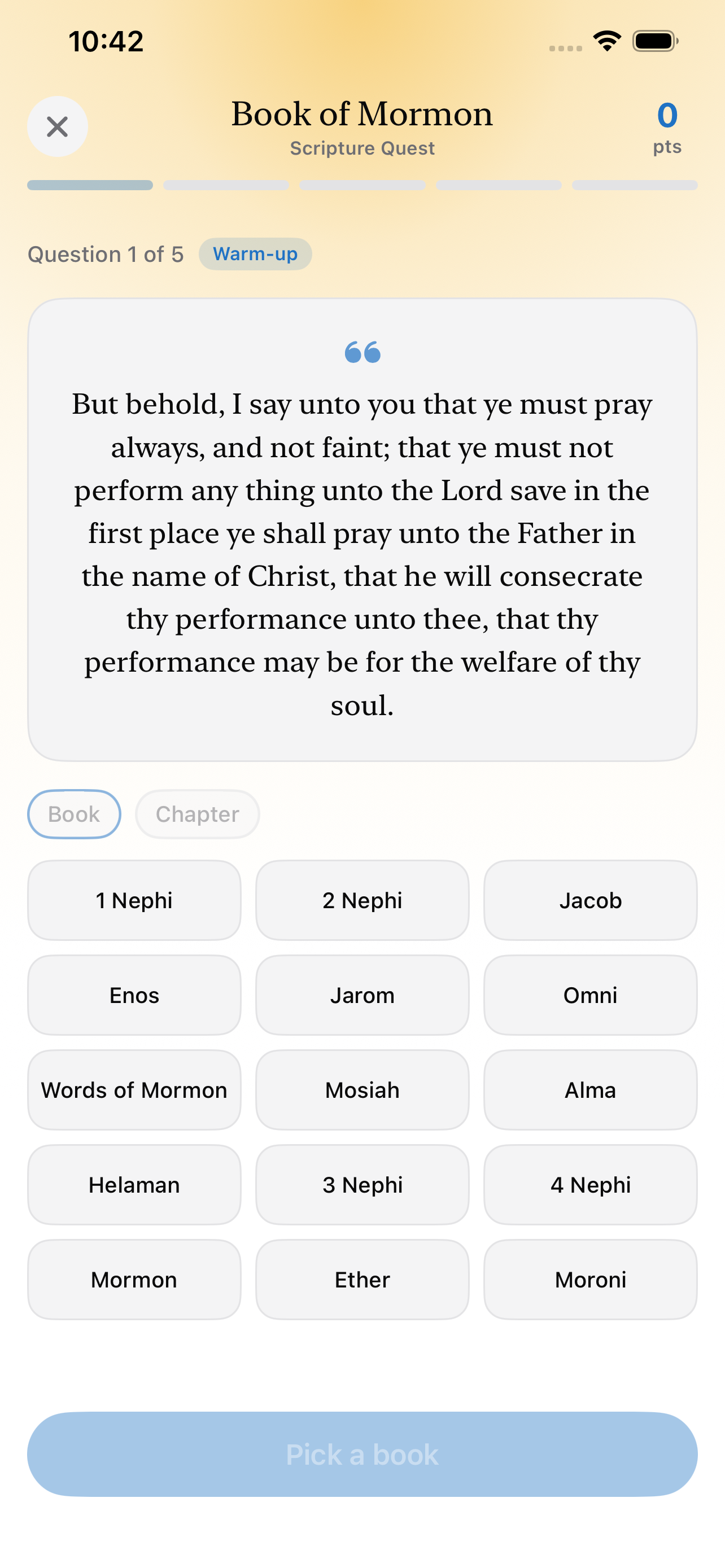 Scripture Quest question