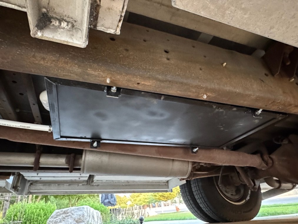 Underside of the rig during the build